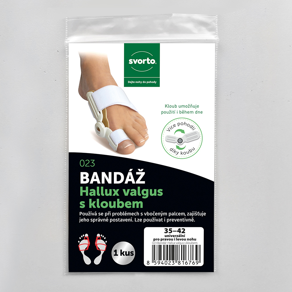 Bandáž hallux valgus s kĺbom